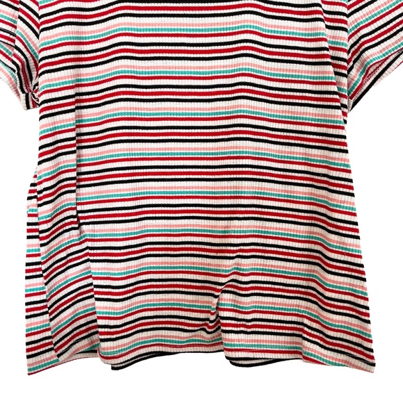 ModCloth Striped Short Sleeve Shirt XL - Picture 4 of 6